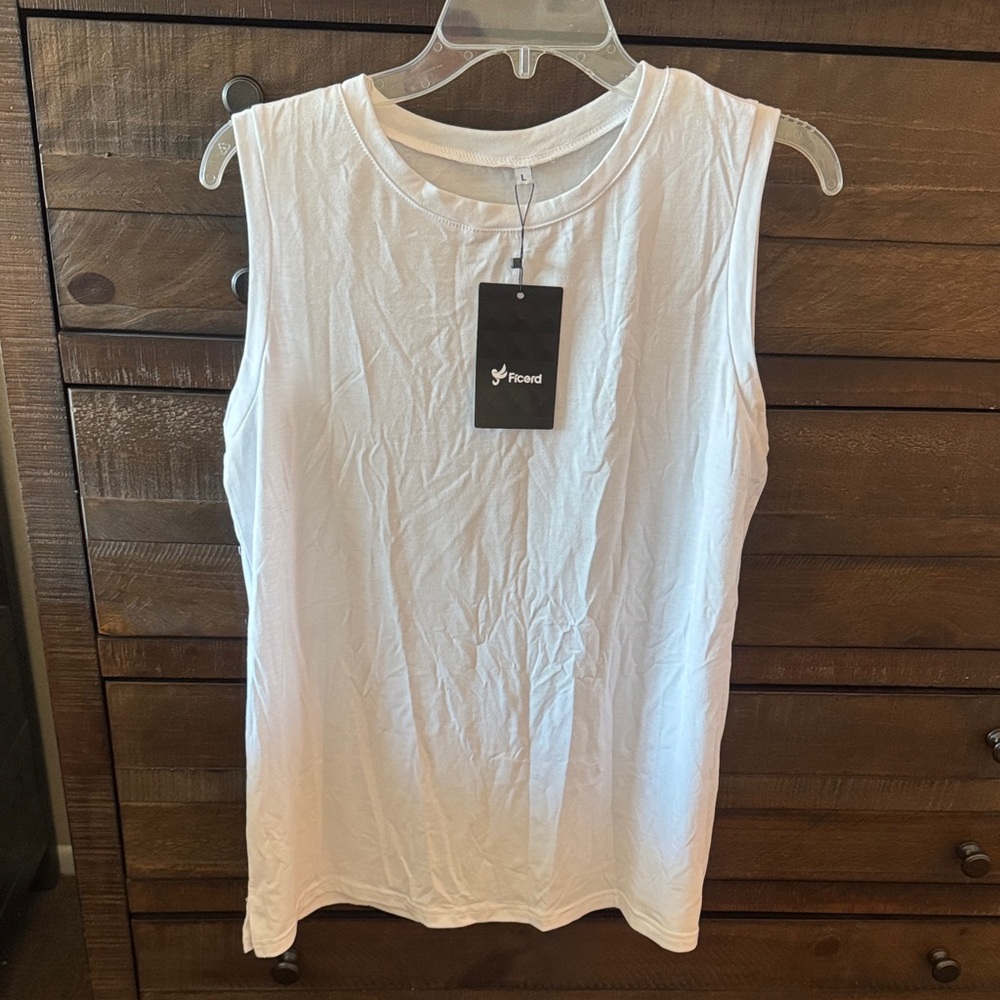 Ficerd White Sleeveless Top - NWT!